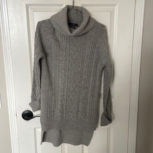 Long turtleneck knit sweater